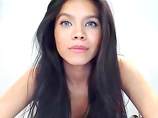 Luxury Brunette Model Playing Herself On Webcam