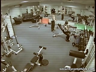 Hot Threesome at the Gym gets Filmed
