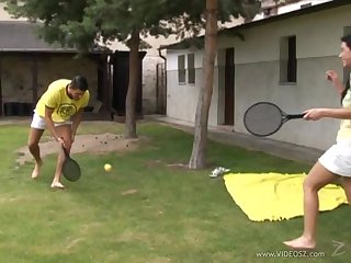 Hot Brunette Babe Gets Fucked After a Tennis Match